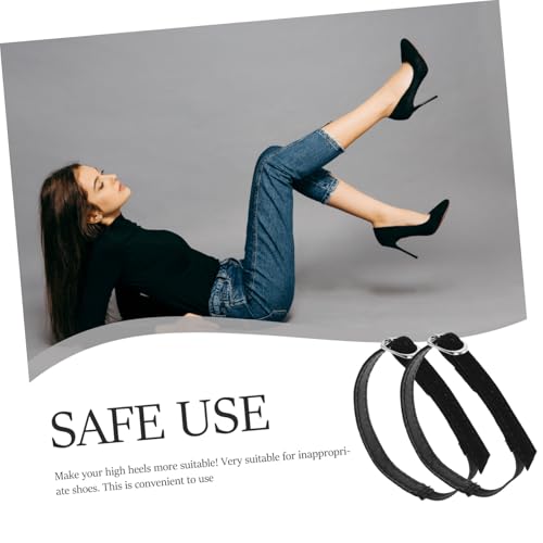 DIKACA 2 Stück Verstellbare Schuhriemen für Damen Elastische Fersenriemen aus Hochwertigem PU mit Weichem Velours Anti rutsch Austauschbar Passend für High Heels und Kleine Schuhgrößen von DIKACA