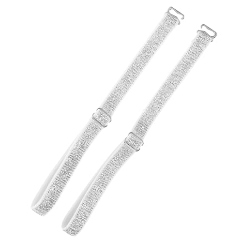 DIKACA 2 Stück Verstellbare Transparente Schuhriemen für High Heels Elastisch und Rutschfest Praktische Fersenbänder für Damen Breit Geeignet für Tägliche Nutzung von DIKACA