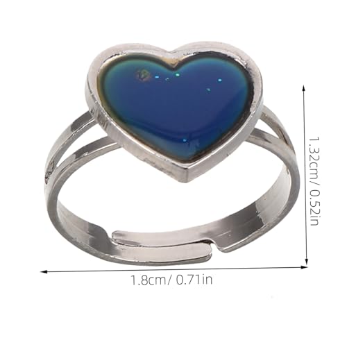 DIKACA 2 Stück Verstellbarer Stimmungsring für Damen Farbwechsel Ring mit Temperaturreaktiver Modeschmuck Offener Ring für Frauen und Mädchen Modischer Boho Look DIKACA 2 Stück Verstellbarer Stimmungsring für Damen Farbwechsel Ring mit Temperaturreaktiver Modeschmuck Offener Ring für Frauen und Mädchen Modischer Boho Look von DIKACA