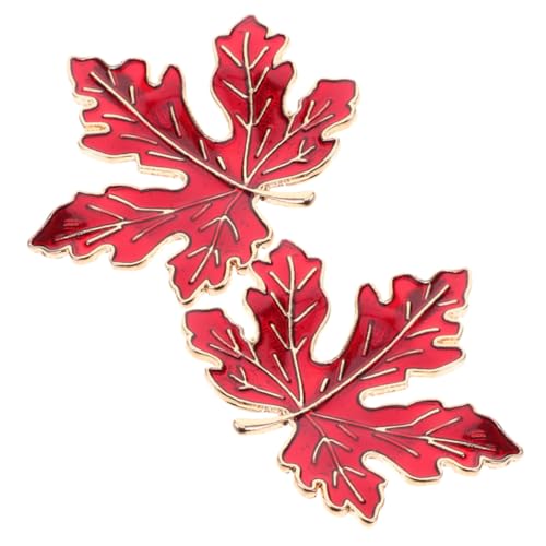 DIKACA 2 Stück Vintage Broschen Anstecknadeln aus Legierung im Ahornblatt Design Modische Schmuckstücke für Damen Kleidung Schal Tasche und Festliche Herbstdekoration zum Erntedankfest von DIKACA