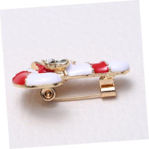 DIKACA 2 Stück Weihnachtliche Broschen Set Teilig Walking Stick Design mit Kristallbesatz Handgefertigt Modische Kleidung Dekoration Anstecknadeln für Damen und Herren von DIKACA