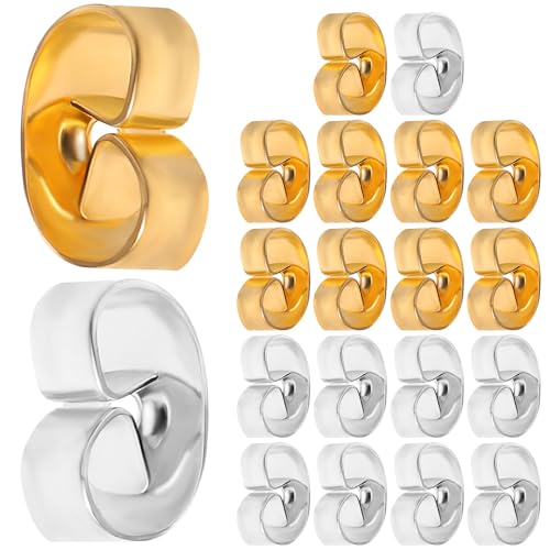 DIKACA 20Stücke Ohrringrücken für Frauen und Mädchen Sichere Ohrschlösser für Bolzenohrringe Goldene und Silberne Ersatzstecker Geeignet für Reparatur und Herstellung DIKACA 20Stücke Ohrringrücken für Frauen und Mädchen Sichere Ohrschlösser für Bolzenohrringe Goldene und Silberne Ersatzstecker Geeignet für Reparatur und Herstellung von DIKACA