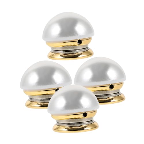 DIKACA 3 Stück Magnetische Perlen Brosche Weiß No Sew Schmuckknöpfe für V Ausschnitt Tops Schals Kleider Sicherer Halteclip für Kleidung bei Festlichen Anlässen von DIKACA