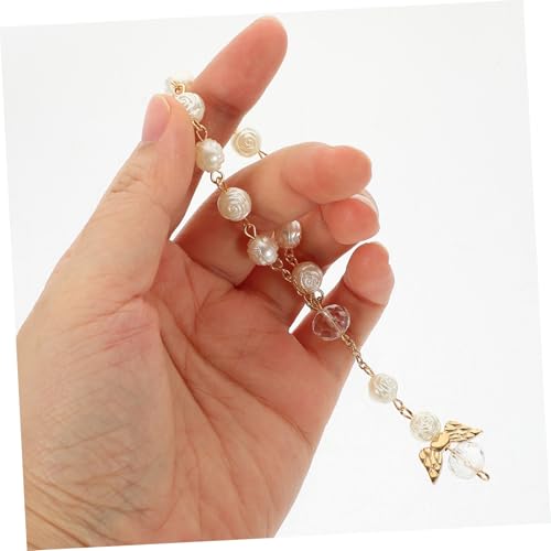 DIKACA 3 Stück Teiliges Rosenkranz armband mit Künstlichen Rosenperlen Leichter Gebets perlenarmband string Religiöses Schmuckstück für Damen Geeignet für Taufe Alltag Geschenk von DIKACA