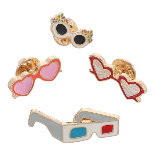 DIKACA 4 Stück Hawaii Serie Broschen Teilig Bunte Sonnenbrillen Design Anstecknadeln für Kleidung Deko Kleines Sommerliche Brustnadeln DIKACA 4 Stück Hawaii Serie Broschen Teilig Bunte Sonnenbrillen Design Anstecknadeln für Kleidung Deko Kleines Sommerliche Brustnadeln von DIKACA