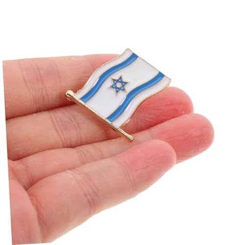 DIKACA 4 Stück Israelische Flaggen Brosche aus Langlebigem Anstecknadeln für Jacken und Anzüge Patriotisches Accessoire für Feiern und Gedenkanlässe von DIKACA