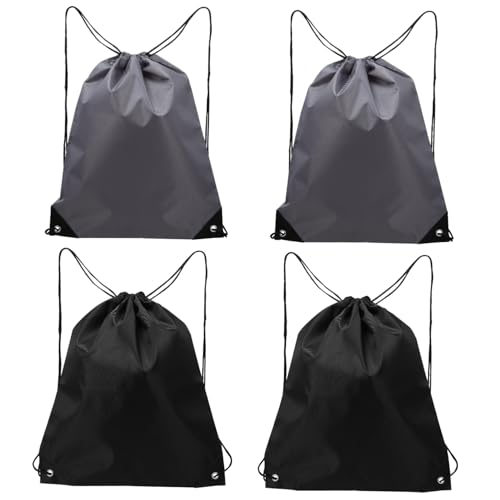 DIKACA 4 Stück Teiliges Kordelzug Rucksack Große Kapazität Outdoor sportbeutel für Damen und Herren Vielseitige Turnbeutel für Fitness Wandern Camping Schule und Alltag Robustes Design von DIKACA