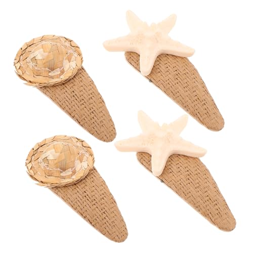 DIKACA 4 Stück Teiliges Meerjungfrau Haarschmuck Set mit Realistischen Muschel und Haarspangen Vielseitig für Haararten Bezaubernde Sommer Strandaccessoires für Frauen Mädchen von DIKACA