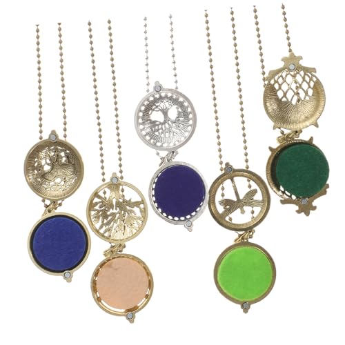 DIKACA 5 Stück Aromatherapie Diffusor Halsketten aus Magnetlegierung Filigrane Hohle Anhänger Zufällige Farben und Eleganter Duft Schmuck für Frauen Ätherisches Öl DIKACA 5 Stück Aromatherapie Diffusor Halsketten aus Magnetlegierung Filigrane Hohle Anhänger Zufällige Farben und Eleganter Duft Schmuck für Frauen Ätherisches Öl von DIKACA