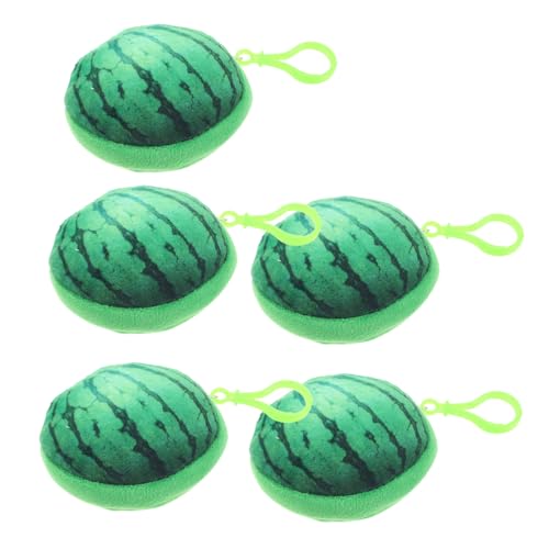 DIKACA 5 Stück Plüsch Wassermelonentasche Lustiger Münzbeutel für Frauen Accessoire für Partys Schulranzen Farbenfrohes Design für Täglichen Gebrauch von DIKACA