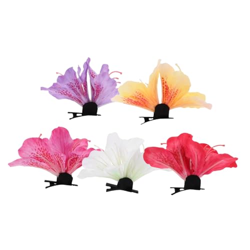 DIKACA 5 Stück Teiliges Boho Blüten Haarklammern Natürliche Leichte Haarspangen für Damen Accessoires für Hochzeit Party Fotografie Vielseitig und Farbecht Komfortabel für Haartypen von DIKACA