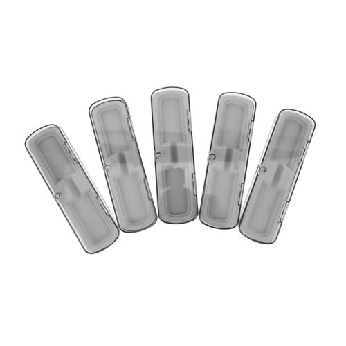 DIKACA 5 Stück Teiliges Rechteckige Kunststoff Stiftebox Transparent Stifthalter aus Bruchsicherem Material Platzsparendes Design Leichter Organizer für Büro und Schule von DIKACA