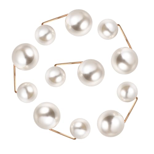 DIKACA 6 Stück Damen Broschen mit Künstlichen Perlen Robuste Sicherheitsnadeln für Kragen und Rock Vielseitige Anstecknadeln als Schmuckverschluss für Strickjacken Hochzeits von DIKACA