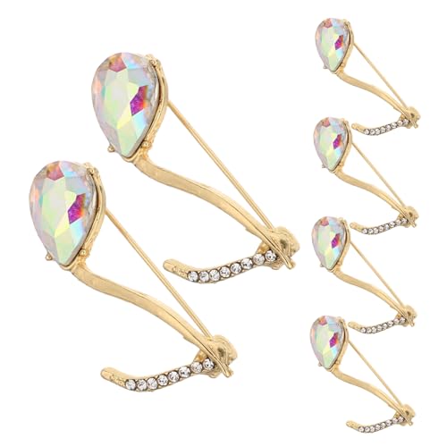 DIKACA 6 Stück Notenbrosche Treble Clef Anstecknadeln Kompakt und Leicht Schützt Hemdkragen vor Malfunktionen Modisches Accessoire für Arbeit Alltag Reise Damen und Herren von DIKACA
