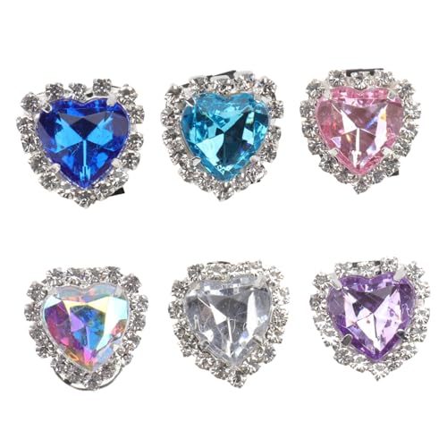 DIKACA 6 Stück Teiliges Elegante Schuhschnallen mit Strass Leichter Schuhschmuck zum Dekorieren von Pumps und Sneakern Einfache Anbringung für Damen Geeignet für Alltag Zufällige Farbe von DIKACA