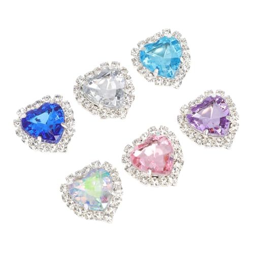 DIKACA 6 Stück Teiliges Glänzende Glas schuhclips als Abnehmbare Schuhdekoration für Damen Sneaker Sandalenschuhe mit Einzigartigem Design und Einfachem Anbringen für Alltag Party von DIKACA