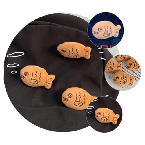 DIKACA 6 Stück Teiliges Plüsch Fisch Broschen Anstecknadeln Cartoon Kleidung Abzeichen Bunte Mode Accessoires für Party Valentinstag Weihnachten von DIKACA