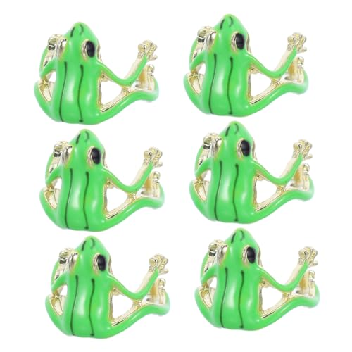 DIKACA 6 Stück Verstellbare Offene Froschringe Kreativer Grüner Schmuck für Damen Leichter Lustiger Tier Accessoire für Alltag und Party Vielseitig Tragbar Einzigartiges Design DIKACA 6 Stück Verstellbare Offene Froschringe Kreativer Grüner Schmuck für Damen Leichter Lustiger Tier Accessoire für Alltag und Party Vielseitig Tragbar Einzigartiges Design von DIKACA