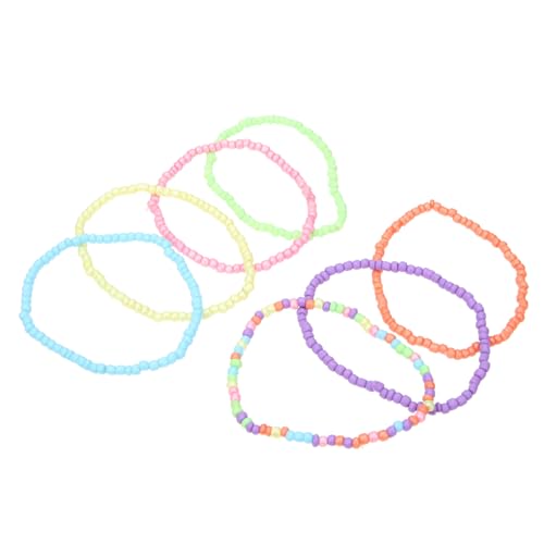 DIKACA 7 Stück Bunte Kinderarmbänder Teilig Stilvolle Perlenarmbänder für Mädchen für Sommer mit Freunden Langlebig und Farbenfroh von DIKACA