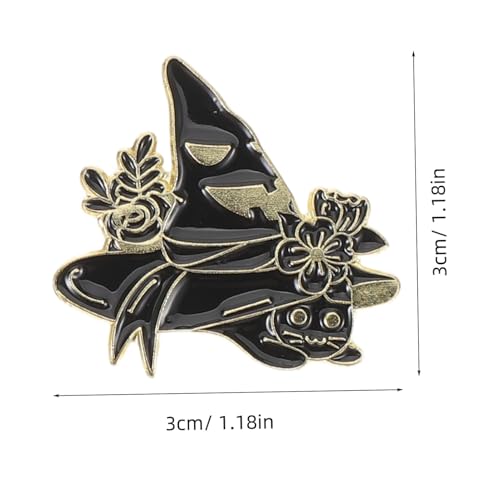 DIKACA 8 Stück Halloween Hexenbroschen Kleiderabzeichen Flippige Brosche Anzug – Urlaub Rücken Herrenkleid Cartoon Element Schwarze Anstecknadel Katze Mit Jacken Süße Ha von DIKACA
