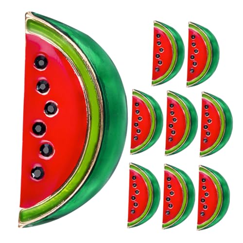 DIKACA 9 Stück Wassermelonen Brosche Schmuck Taschen Anstecknadel Emaille Anstecker Rucksack Anstecknadeln Für Mädchen Wassermelonen Anstecknadel Sommer Obst Brosche Neuheits von DIKACA