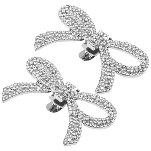 DIKACA Abnehmbare Strass Schuhclips Damen Metall Schuhschnallen mit Schleifen Design Leichte und Langlebige Schuhdekoration für Hochzeit Party High Heels und Alltag Einfach zu Befestigen von DIKACA