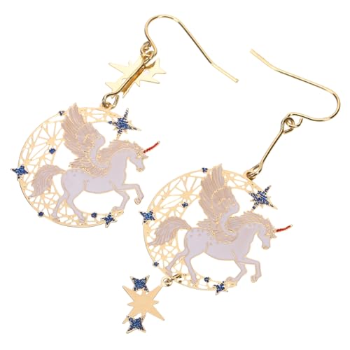 DIKACA Asymmetrische Einhorn Ohrhänger aus Modischer Ohrschmuck für Damen Leichter Ohranhänger für Alltag Party Hochzeit Geschenk für Mädchen und Frauen DIKACA Asymmetrische Einhorn Ohrhänger aus Modischer Ohrschmuck für Damen Leichter Ohranhänger für Alltag Party Hochzeit Geschenk für Mädchen und Frauen von DIKACA