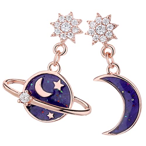 DIKACA Asymmetrische Mond und Stern Ohrringe für Frauen Planetarische Schmuckstücke für Valentinstag Muttertag Weihnachten oder Besondere Anlässe DIKACA Asymmetrische Mond und Stern Ohrringe für Frauen Planetarische Schmuckstücke für Valentinstag Muttertag Weihnachten oder Besondere Anlässe von DIKACA