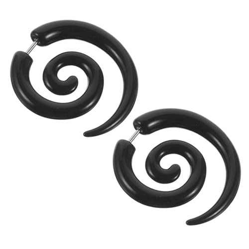 DIKACA Asymmetrische Schnecken Spiralohrringe aus Flügel Design Druckfrei Leicht Dual Nutzbar als Ohrstecker Expander Modisch für Partys Treffen Alltag Unisex Punk Ohrhänger von DIKACA