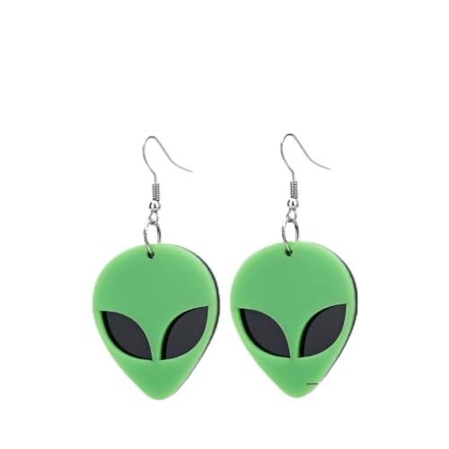DIKACA Ausgefallene Ohrhänger Grün Damen Ohrschmuck Kreative Statement Ohrringe Modisch für Alltag Party Hochzeit von DIKACA