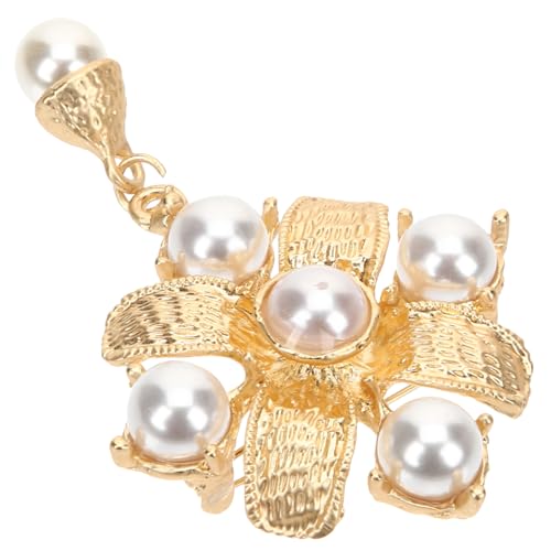 DIKACA Barock Perlenbrosche Damen Retro Anstecknadel Glänzend Verschleißfest Vielseitig für Cardigan Pullover Kleider Elegante Kleidungsschmuck Sicher Haftend Modisches Accessoire von DIKACA