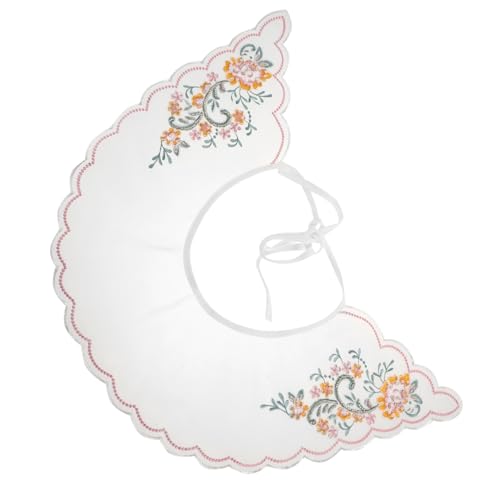 DIKACA Bestickter Fake-kragen Damen Elegant Abnehmbar Blumenstickerei Modeaccessoire Vielseitig Kombinierbar Für Blusen Pullover Mantel von DIKACA