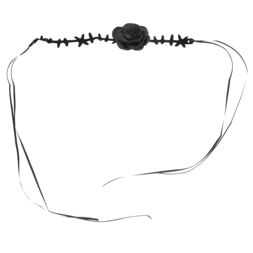 DIKACA Blumen Choker Halskette Damen Verstellbar Elegant Weiches Material Modisch Für Party Hochzeit Alltag von DIKACA