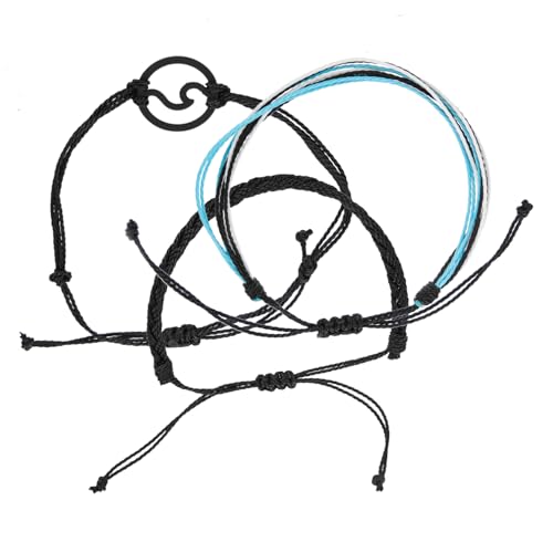 DIKACA Boho Baumwollarmbänder Verstellbar Handgefertigt Stilvolle Wellen designs Langlebig und Farbecht Teen Mädchen Freundschaftsarmbänder Geschenk für Geburtstage und Feiern von DIKACA