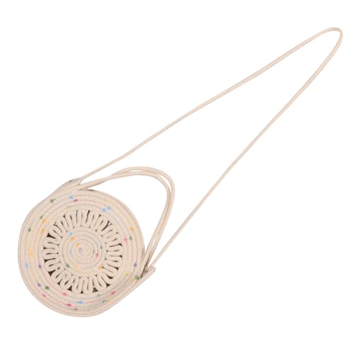 DIKACA Boho Crossbody Bag Damen Baumwollseil Umhängetasche Leicht Gewebt Sling Bag mit Verstellbarem Gurt Kleine Sommer Handtasche für Reisen Strand Outdoor Freizeit von DIKACA