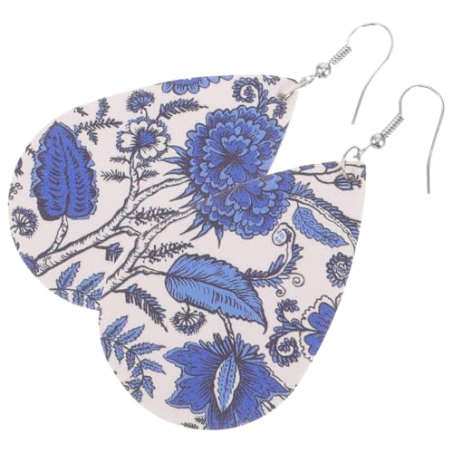 DIKACA Boho Tropfenohrringe Damen Pu Kunststoff Wasserfall Ohrhänger Blau Dangle Ohrschmuck Modisch Hautfreundlich Alltag Party Geschenk von DIKACA