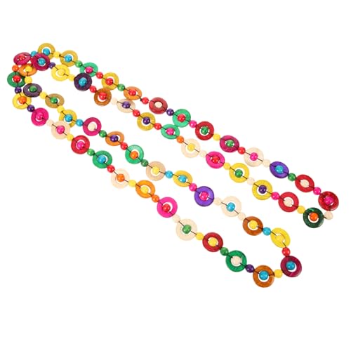 DIKACA Boho Vintage Kokosnuss Halskette Damen Handgefertigt Geflochtene Perlen Schmuck Geschenk für Alltag Party Strand Beachwear von DIKACA
