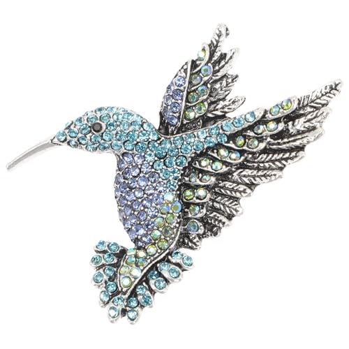 DIKACA Brosche Hummingbird mit Strass Modische Vogel Anstecknadel für Damen Langlebig und Rostfrei Geschenk für Freundinnen zum Geburtstag Weihnachten Abschlussfeier Feines von DIKACA