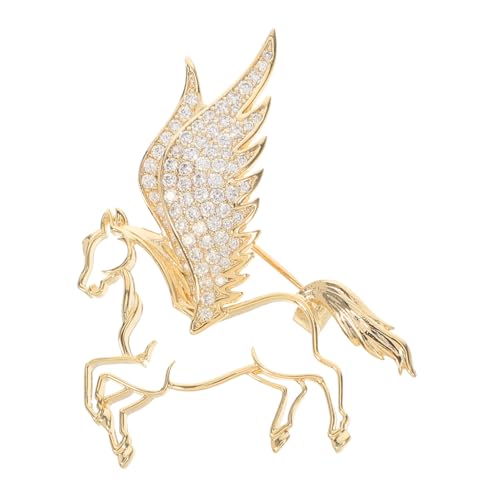 DIKACA Brosche Schmuck Chinesische Neujahrsbrosche Strass Anstecknadel Sternzeichen Brosche Für Frauen Niedliche Tiernadel Kristallpferd Accessoires Hemd Anstecknadel Pferd Sternzeichen von DIKACA