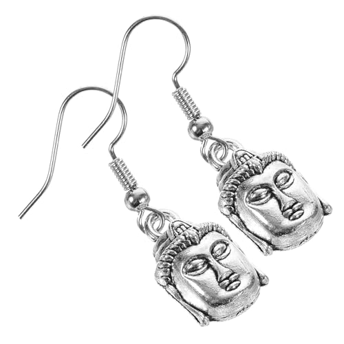 DIKACA Buddha Ohrringe Damen Hängend Zinklegierung Leicht Langlebig Modisches Design Vielseitig Für Festivals Hochzeiten und Religiöse Anlässe von DIKACA