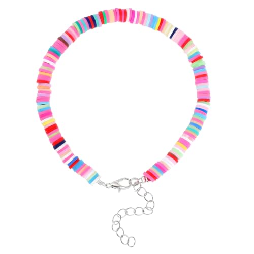 DIKACA Bunte Boho Fußkette Damen Verstellbar Polymer Freundschafts Schmuck Strand Party Schmuck Mädchen Geschenk von DIKACA