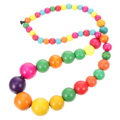 DIKACA Bunte Boho Perlenkette Damen Holzperlen Halskette Lang Modischer Schmuck Für Frauen Und Mädchen von DIKACA