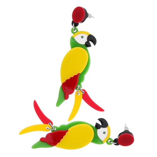 DIKACA Bunte Papagei Acryl Ohrringe Leichtes Design Modische Hawaii Ohrschmuck für Damen Mädchen Vielseitig Tragbar für Alltag Party Date DIKACA Bunte Papagei Acryl Ohrringe Leichtes Design Modische Hawaii Ohrschmuck für Damen Mädchen Vielseitig Tragbar für Alltag Party Date von DIKACA