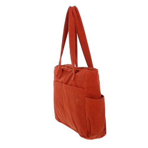 DIKACA Canvas Messenger Bag Große Umhängetasche Robuste Crossbody Tote mit Extra Großem Fassungsvermögen für Damen und Herren Alltag Freizeit College Orange von DIKACA