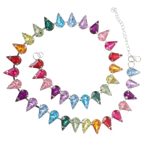 DIKACA Damen Clavicle Chain mit Funkelnden Strasssteinen Modische Zarte Halskette in Vintage Stil Vielseitige Kette für Frauen und Mädchen Langlebiger Schmuck für Alltag und von DIKACA