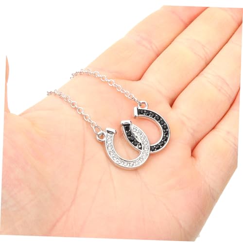 DIKACA Damen Halskette mit U förmigem Pferdehuf Anhänger Modische Kreative Kette aus Langlebiger Legierung Feine Verarbeitung Leichter Verschluss für Alltag und Besondere Anlässe von DIKACA