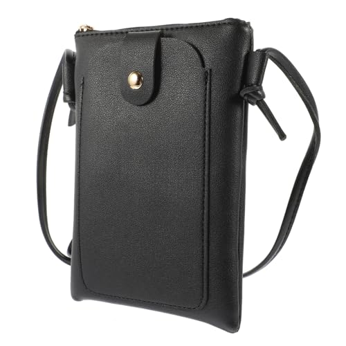 DIKACA Damen Handy Umhängetasche Mini Crossbody Bag Schwarz Leichte Messenger Tasche für Alltag Schule Shopping Verstellbar Modisch und Praktisch als Geschenk für Frauen und Mädchen von DIKACA