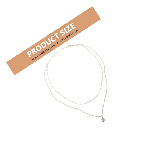 DIKACA Damen Layering Halskette Gold mit Doppelter Elegant Temperament Schmuck für Party Alltag und Strand von DIKACA