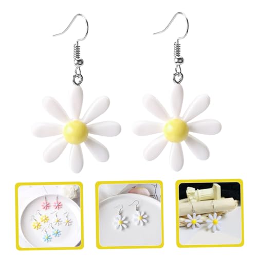 DIKACA Damen Ohrschmuck Blumenohrringe Leicht Tragbar Hautfreundlich Bunte Resin Blüten Baumelnd Alltag Geschenk von DIKACA