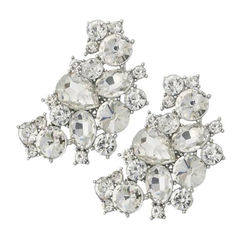 DIKACA Damen Schuhdekoration aus hochwertigem Material mit funkelnden schuhschnallen Abnehmbare Modische Schuhblumen für High Heels für Geburtstags Festivalpartys Wiederverwendbar und von DIKACA